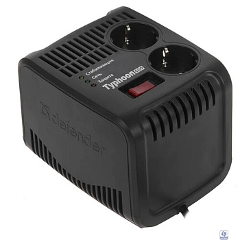 Defender !!! Стабилизатор напряжения AVR Typhoon 600 200 Вт, 2 розетки [99032]