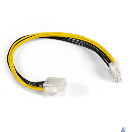 Exegate EX295553RUS Удлинитель кабеля питания материнской платы +12V ExeGate EX-EXT-8M8F-0.3 (8pin EPS12V M/8pin EPS12V F, 0,3м)