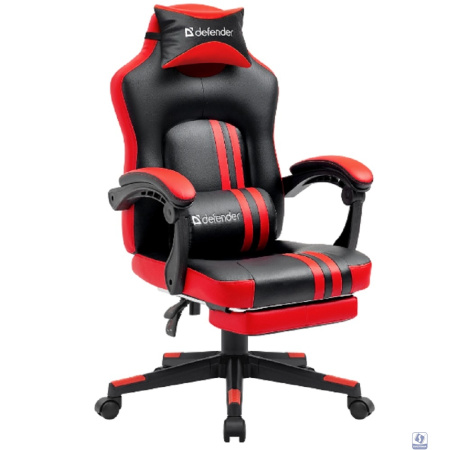 Повреждение паковки Игровое кресло Diablo Черный/Красный,PU,подножка DEFENDER (64407)