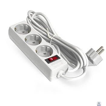 Exegate EX279353RUS Удлинитель ExeGate EC-3-5W (3 розетки, 5м, евровилка, белый)