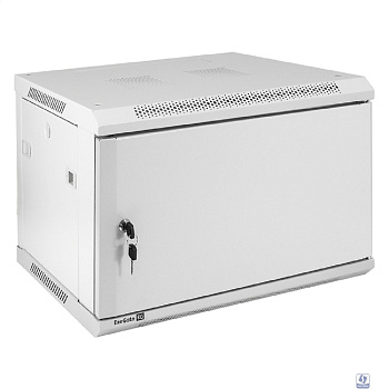 Exegate EX298611RUS Шкаф телекоммуникационный 19" настенный 6U ExeGate EC-WM-6U.450.M.GREY (19”, 6U, 600x450x370mm (ШхГхВ), передняя дверь металл, съемные боковые панели, пыле- и влагозащита IP23, све