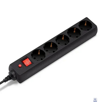 BURO Сетевой фильтр, 5 розеток, 5 метров, (500SH-5-B), черный (коробка) 