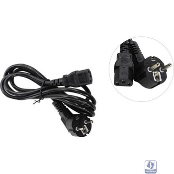 Exegate EP280660RUS Кабель питания ExeGate Power PC-1,8P (Евровилка угловая Schuko->С13) VDE-250V-3*0.75mm2, медь, черный, 1.8м.