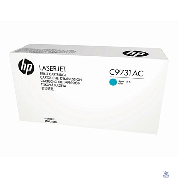 HP Картридж C9731AC лазерный голубой (12000стр.) для HP 5500/5550/5550dn/5550dtn/5550hdn/5550n  (белая коробка)