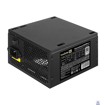 Exegate EX282042RUS Блок питания 550W Exegate 550PPH-LT, RTL, 80+, ATX, black, APFC, 12cm, 24p, (4+4)p, 5*SATA, 3*IDE