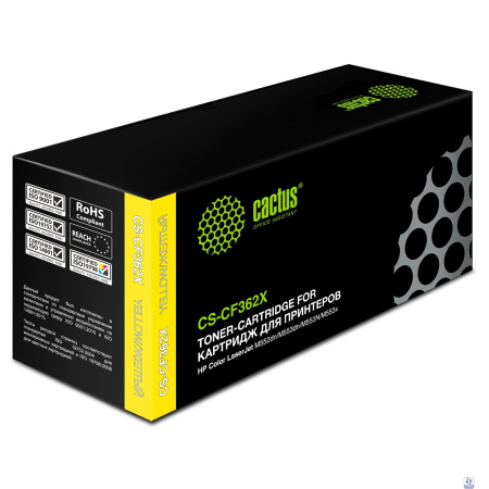 CF362X Тонер-картридж Cactus CS-CF362X желтый для HP CLJ M552dn/M553dn (9500стр.)
