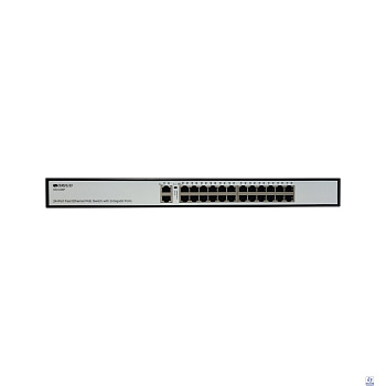 ORIGO OS1226P/285W/A1A Неуправляемый PoE-коммутатор 24x100Base-TX PoE+, 2x1000Base-T, PoE-бюджет 285 Вт, корпус металл