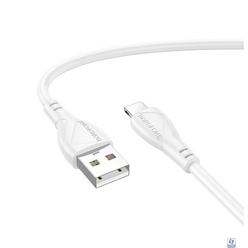BOROFONE BX121/ USB кабель Lightning/ 1m/ 2.4A/ белый