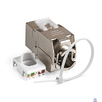 Exegate EX297344RUS Модуль-вставка Keystone Jack RJ-45 ExeGate KJ-8P8C-SH-C6-180-TL (Кат.6, экранированная, 180 градусов, IDC Toolless (без инструмента))