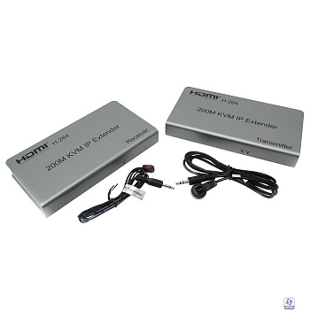 ORIENT VE052, HDMI KVM IP extender, HDMI+USB удлинитель до 200 м по витой паре Cat5e/6, HDMI 1.3, 1080p@60Hz, HDCP, (исп.TCP/IP про-л, код-а H.264, битрейт 8Mbps) пит. от вн. БП 5В/2А, (31069) 