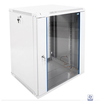 ЦМО Шкаф телекоммуникационный настенный разборный 15U (600х520) дверь стекло,цвет черный (ШРН-Э-15.500-9005) (1 коробка)