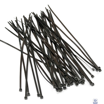 Hyperline GT-200IBC Стяжка нейлоновая неоткрывающаяся, безгалогенная (halogen free), 200x3.6мм, черная, (100 шт)