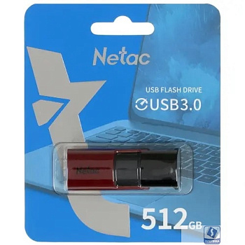 Netac USB Drive 512GB U182  <NT03U182N-512G-30RE>, USB3.0, сдвижной корпус, пластиковая