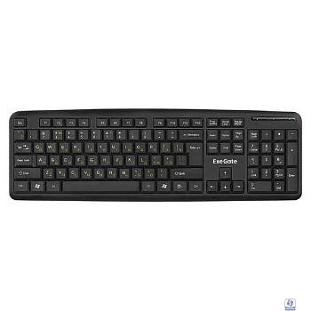 Exegate EX299547RUS Клавиатура ExeGate Professional Standard LY-331S (USB, полноразмерная, влагозащищенная, 104кл., Enter большой, длина кабеля 1,7м, черная, RTL)