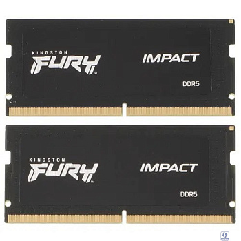 Kingston DDR5 SODIMM 32GB  4800MT/s  CL38  (Kit of 2) FURY Impact PnP KF548S38IBK2-32