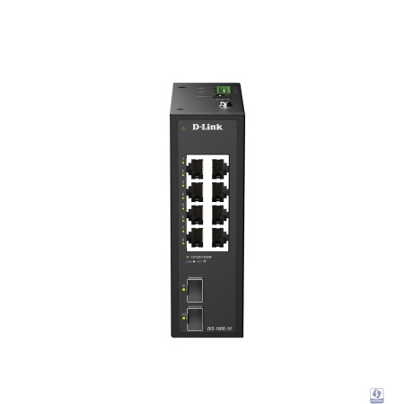 D-Link DIS-100G-10/A1A Промышленный коммутатор с 8 портами 10/100/1000Base-T и 2 портами 1000Base-X SFP
