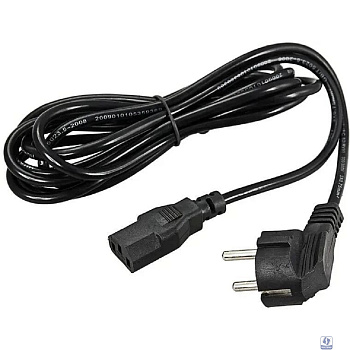 Rexant (11-1131) Шнур сетевой, вилка угловая СЕЕ 7/7(Schuko) - разъем IEC 320 C13, кабель 3x0,75 мм?, длина 1,8 метра (PVC пакет) 
