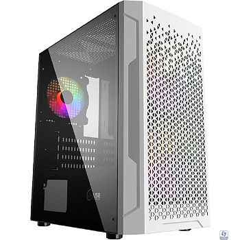 Powercase CMIMZW-L3 Корпус Mistral Micro Z3W Mesh LED, Tempered Glass, 2x 140mm + 1х 120mm 5-color fan, белый, mATX  (CMIMZW-L3)