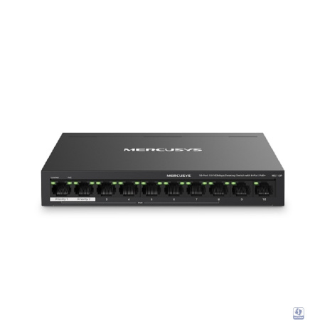 Mercusys MS110P Настольный коммутатор с 10 портами 10/100 Мбит/с (8 портов PoE+)