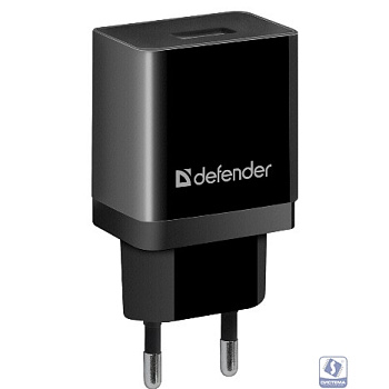 Defender Сетевой адаптер 1xUSB, 5V/2.1А, пакет, черный (EPA-10) (83572)		