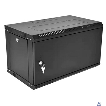 ЦМО Шкаф телекоммуникационный настенный разборный ЭКОНОМ 9U (600 x 350) дверь металл, цвет черный (ШРН-Э-9.350.1-9005)