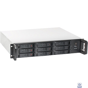 Exegate EX292639RUS Серверный корпус ExeGate Pro 2U650-HS09 <RM 19", высота 2U, глубина 650, БП 2U-400ADS, 9xHotSwap, 2*USB>