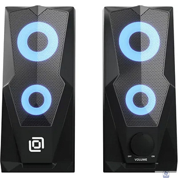 Колонки Oklick OK-127 2.0 черный 6Вт