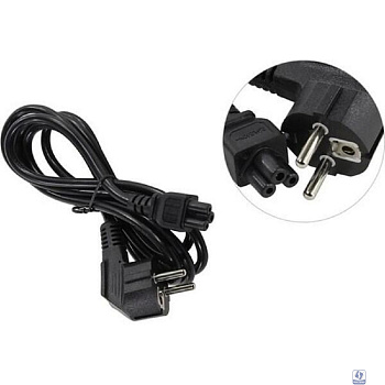 Exegate ES281010RUS Кабель питания ноутбуков ExeGate Special PC5-1,8S (Евровилка Schuko->С5) (3-pin) 0.75mm2, ССА, черный, 1.8м.