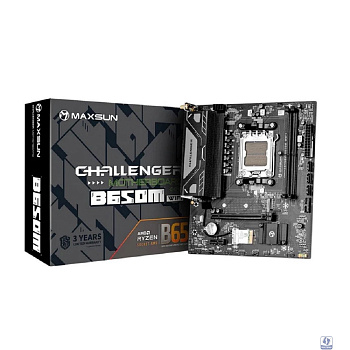 MAXSUN MS-Challenger B650M WIFI (Socket AM5, mATX, 2*DDR5, DP/HDMI, 4*SATA3, 1*M.2, 1*PCIEx16/1*PCIEx1, 2*USB 2.0, 4*USB 3.2, LAN 1*1G,  Bluetooth,  Wi-Fi 802.11ac,  RTL)