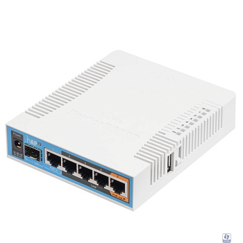MikroTik RB962UiGS-5HacT2HnT Беспроводной маршрутизатор  hAP ac 2.4+5ГГц, 802.11a/b/g/n/ac, 5x Ethernet 1G, 1x SFP