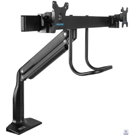 Kromax OFFICE-20 черный  Настольный кронштейн для двух мониторов 17"-35" (до 2х10кг)
