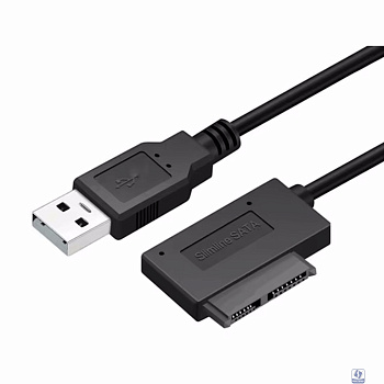 ORIENT UHD-304SL, USB 2.0 адаптер Slimline SATA для оптических приводов ноутбука, кабель подключения USB Type-A (33338)