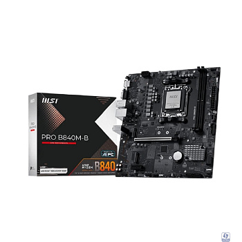 Материнская плата MSI PRO B840M-B SocketAM5 AMD B840 2xDDR5 ATX AC`97 8ch(7.1) 2.5Gg RAID+VGA+HDMI