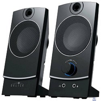 Oklick OK-118 2.0 черный 4Вт портативные
