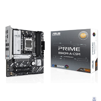 ASUS PRIME B840M-A-CSM (Socket AM5, mATX, 4xDDR5(192GB), 2*DP/HDMI, 4xPCIe 4.0x16, 4xSATA 6Gb/s, 3xM.2, 2,5xLAN, 1xType-С, 2xUSB 3.2, 4xUSB 2.0)