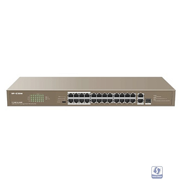 IP-COM F1126P-24-250W Коммутатор PoE неуправляемый 26-Ports 10/100 Mbps Base-TX + 1-Port 1000 Base-X SFP / 24-Ports PoE (PoE бюджет 230W)