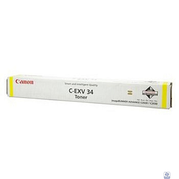 Canon C-EXV34Y 3785B002 Тонер для IR Advance-C2000ser / C2020 / C2025 / C2030, Желтый, 16000стр. (CX)