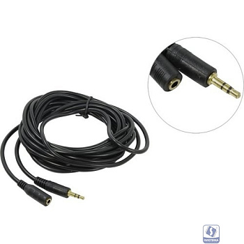 Exegate EX205310RUS Удлинитель звуковой (3.5mm Jack M - 3.5mm Jack F) 5м Exegate, позолоченные разъемы
