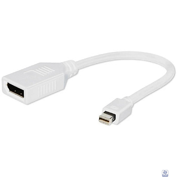 Gembird Переходник miniDisplayPort - DisplayPort,  20M/20F, длина 16см, белый (A-mDPM-DPF-001-W)