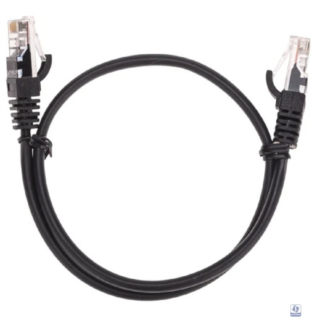 Rexant (02-0102-05) Патч-корд U/UTP, CAT 5e, RJ45-RJ45, 26AWG, LSZH, черный, 0,5м