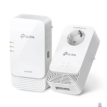TP-Link PGW2440 KIT G.hn2400 Комплект гигабитных Powerline-адаптеров с AX1800 Wi-Fi 6 