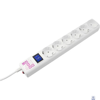 PowerCube Фильтр-удлинитель (SPG(5+1)-16B-3M) 6 розеток, 3м,16А/3,5кВт, белый