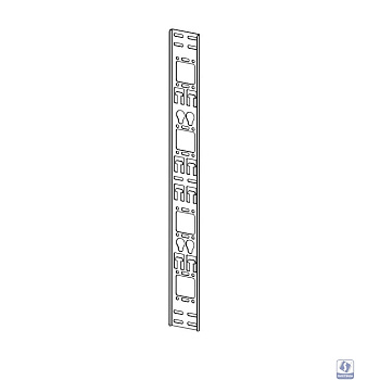 ЦМО Вертикальный кабельный органайзер в шкаф, ширина 75 мм 24U (ВКО-М-24.75)