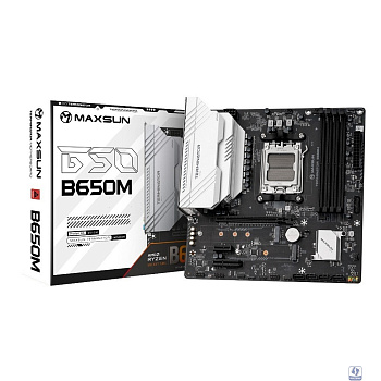 MAXSUN MS-Terminator B650M (Socket AM5, mATX, 4*DDR5(192Gb), DP/HDMI, 4*SATA3, 2*M.2, 1*PCIEx16/1*PCIEx4/1*PCIEx1, 2*USB 2.0, 4*USB 3.2, LAN 1*2.5G, RTL)