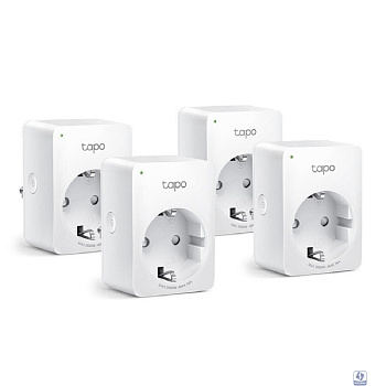 TP-Link Tapo P110(4-pack) Умная мини Wi-Fi розетка с мониторингом энергопотребления, 4 шт.