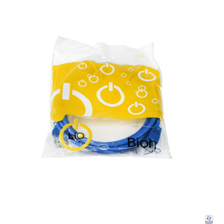 Патч-корд Bion [BPC-U5E101-3M-BL] U/UTP, Cat.5e, AWG 26 (7/0,16мм), CCA, многожильный, PVC, 3м, синий