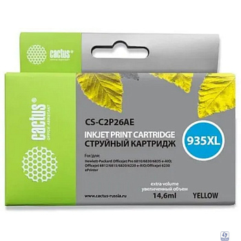 Cactus C2P26AE Картридж №935XL для HP DJ Pro 6230/6830 желтый