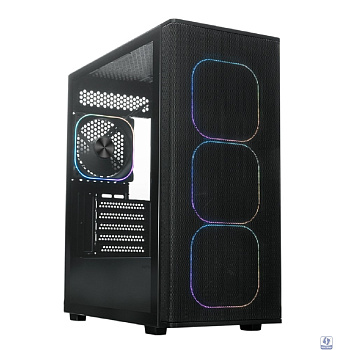 XASTRA Корпус  A300M 4ARGB-C6  Black mATX/Mesh/ Srewless full-size TG/ 4x120mm FG120 ARGB PWM fans/Argb+PWM HUB 6ports/ A300M-4FG12A-C6