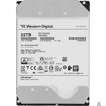 22Tb WD Ultrastar DC HC570 7200 6Gb/s 512Mb WUH722222ALE604  SATA3