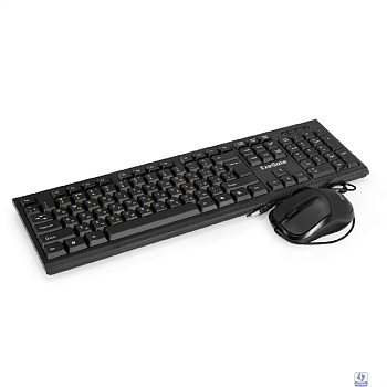 Exegate EX298912RUS Комплект ExeGate Professional Standard Combo MK170 (клавиатура влагозащищенная 104кл. + мышь оптическая 1200dpi, 3 кнопки и колесо прокрутки, длина кабелей 1,5м; USB, черный, RTL)